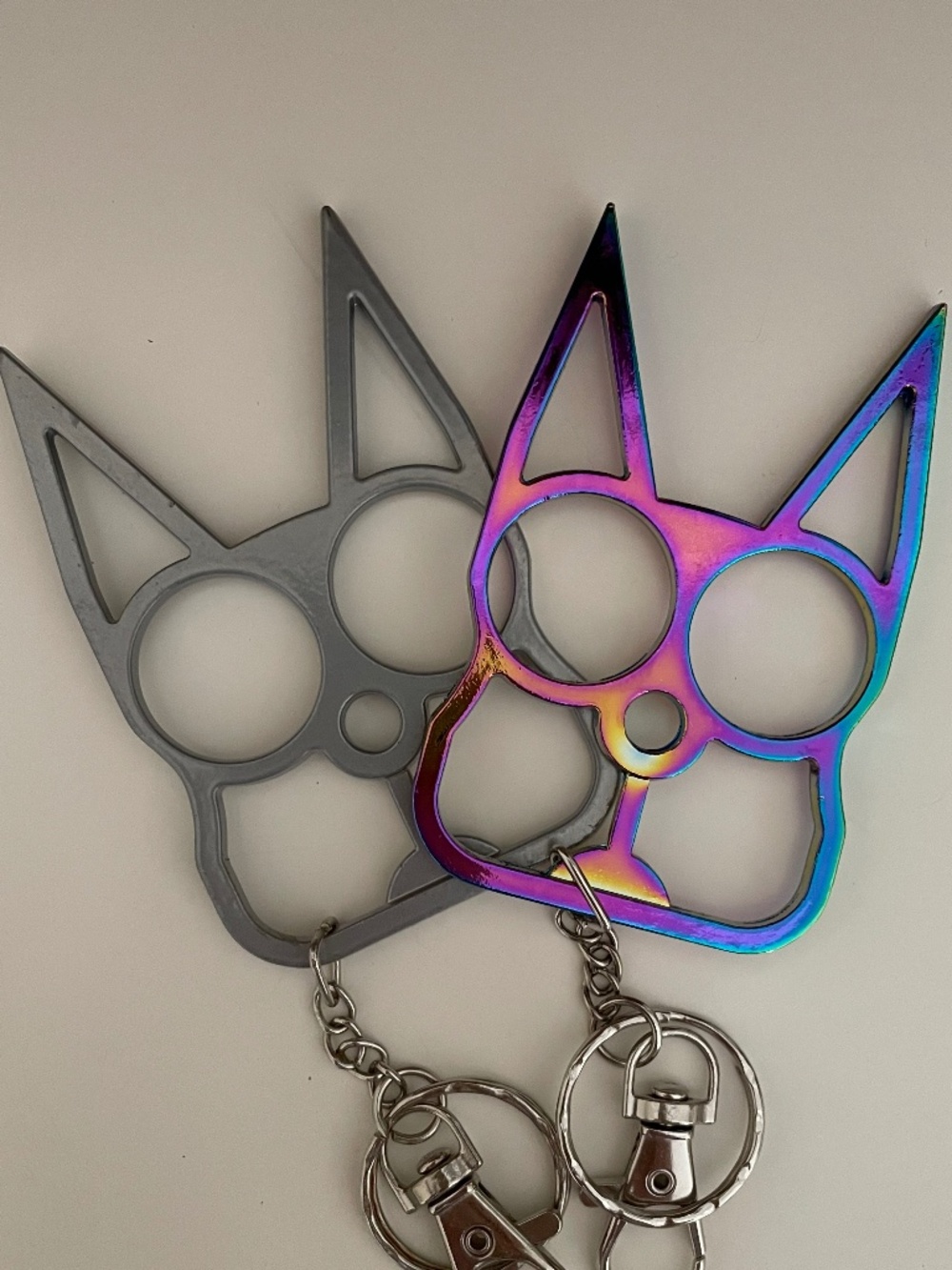 Cat~ Knuckles Public & Personal Safety Key-Chains~pack of 2 cat ears keychains